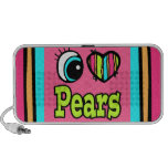 Bright Eye Heart I Love Pears Laptop Speakers