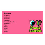 Bright Eye Heart I Love Peas and Carrots Business Card