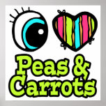 Bright Eye Heart I Love Peas and Carrots Poster