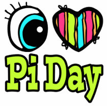 Bright Eye Heart I Love Pi Day Cut Out