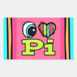 Bright Eye Heart I Love Pi Sticker