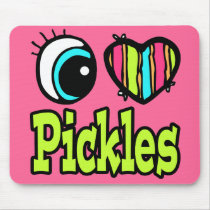 Bright Eye Heart I Love Pickles Mouse Pad