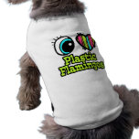 Bright Eye Heart I Love Plastic Flamingos Dog Clothing