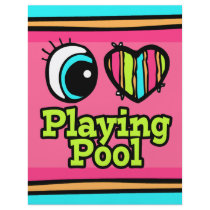 Bright Eye Heart I Love Playing Pool Full Colour Flyer