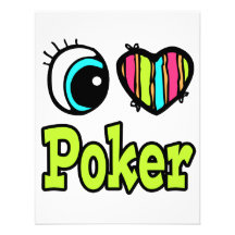 Bright Eye Heart I Love Poker Personalized Announcement