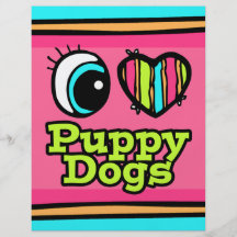 Bright Eye Heart I Love Puppy Dogs Flyer
