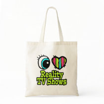 Bright Eye Heart I Love Reality TV Shows Canvas Bag