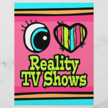 Bright Eye Heart I Love Reality TV Shows Custom Flyer