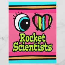 Bright Eye Heart I Love Rocket Scientists Custom Flyer