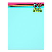 Bright Eye Heart I Love Ron Paul Letterhead Template