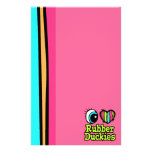 Bright Eye Heart I Love Ruber Duckies Custom Stationery