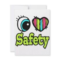 Bright Eye Heart I Love Safety Invitations