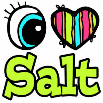 Bright Eye Heart I Love Salt Photo Cut Outs