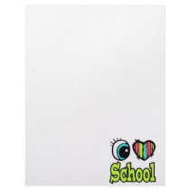 Bright Eye Heart I Love School Letterhead