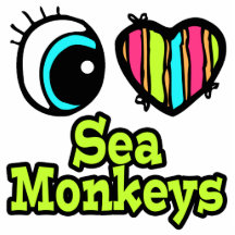 Bright Eye Heart I Love Sea Monkeys Cut Outs