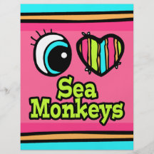 Bright Eye Heart I Love Sea Monkeys Full Colour Flyer