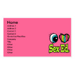 Bright Eye Heart I Love Sex Ed. Education Business Cards