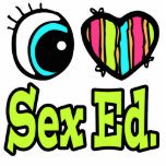 Bright Eye Heart I Love Sex Ed. Education Photo Cut Out