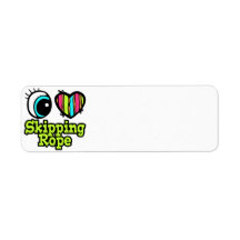 Bright Eye Heart I Love Skipping Rope Labels