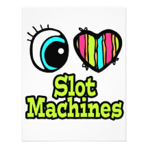 Bright Eye Heart I Love Slot Machines Personalized Announcements