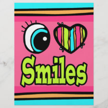 Bright Eye Heart I Love Smiles Flyer Design