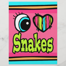 Bright Eye Heart I Love Snakes Flyers