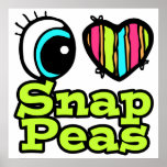 Bright Eye Heart I Love Snap Peas Poster