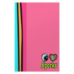 Bright Eye Heart I Love Sporks Personalized Stationery