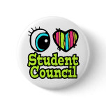 Bright Eye Heart I Love Student Council Pins