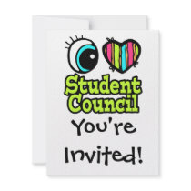 Bright Eye Heart I Love Student Council Custom Announcement