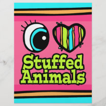 Bright Eye Heart I Love Stuffed Animals Flyer