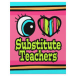Bright Eye Heart I Love Substitute Teachers Custom Flyer