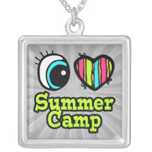 Bright Eye Heart I Love Summer Camp Pendant