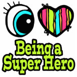 Bright Eye Heart I Love Super Hero Cut Outs