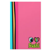 Bright Eye Heart I Love Sushi Stationery