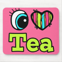 Bright Eye Heart I Love Tea Mousepad