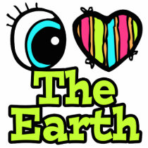 Bright Eye Heart I Love The Earth Photo Cutout