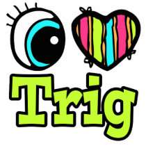 Bright Eye Heart I Love Trig Photo Sculpture