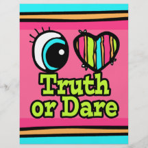 Bright Eye Heart I Love Truth or Dare Personalized Flyer