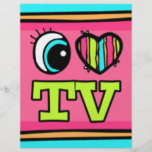 Bright Eye Heart I Love TV Flyers