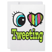 Bright Eye Heart I Love Tweeting Invite