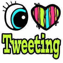 Bright Eye Heart I Love Tweeting Photo Sculptures