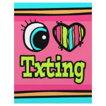 Bright Eye Heart I Love Txting Flyer Design