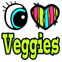 Bright Eye Heart I Love Veggies Cut Outs