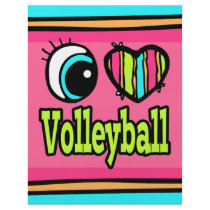 Bright Eye Heart I Love Volleyball Full Colour Flyer