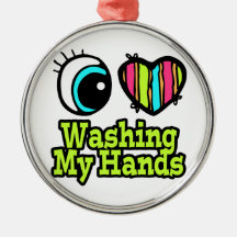 Bright Eye Heart I Love Washing My Hands Christmas Tree Ornaments