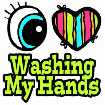 Bright Eye Heart I Love Washing My Hands Photo Cut Outs