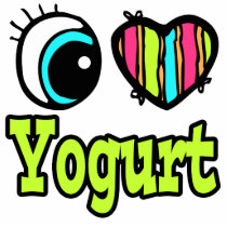 Bright Eye Heart I Love Yogurt Photo Cut Outs