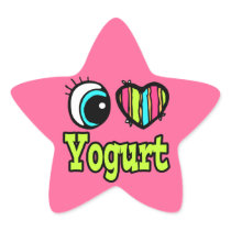 Bright Eye Heart I Love Yogurt Stickers