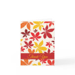 Bright Fall Leaves Bridesmaid Thank You Note Card